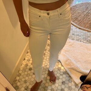 Madewell, Size 26T, High Rise Skinny White Jeans